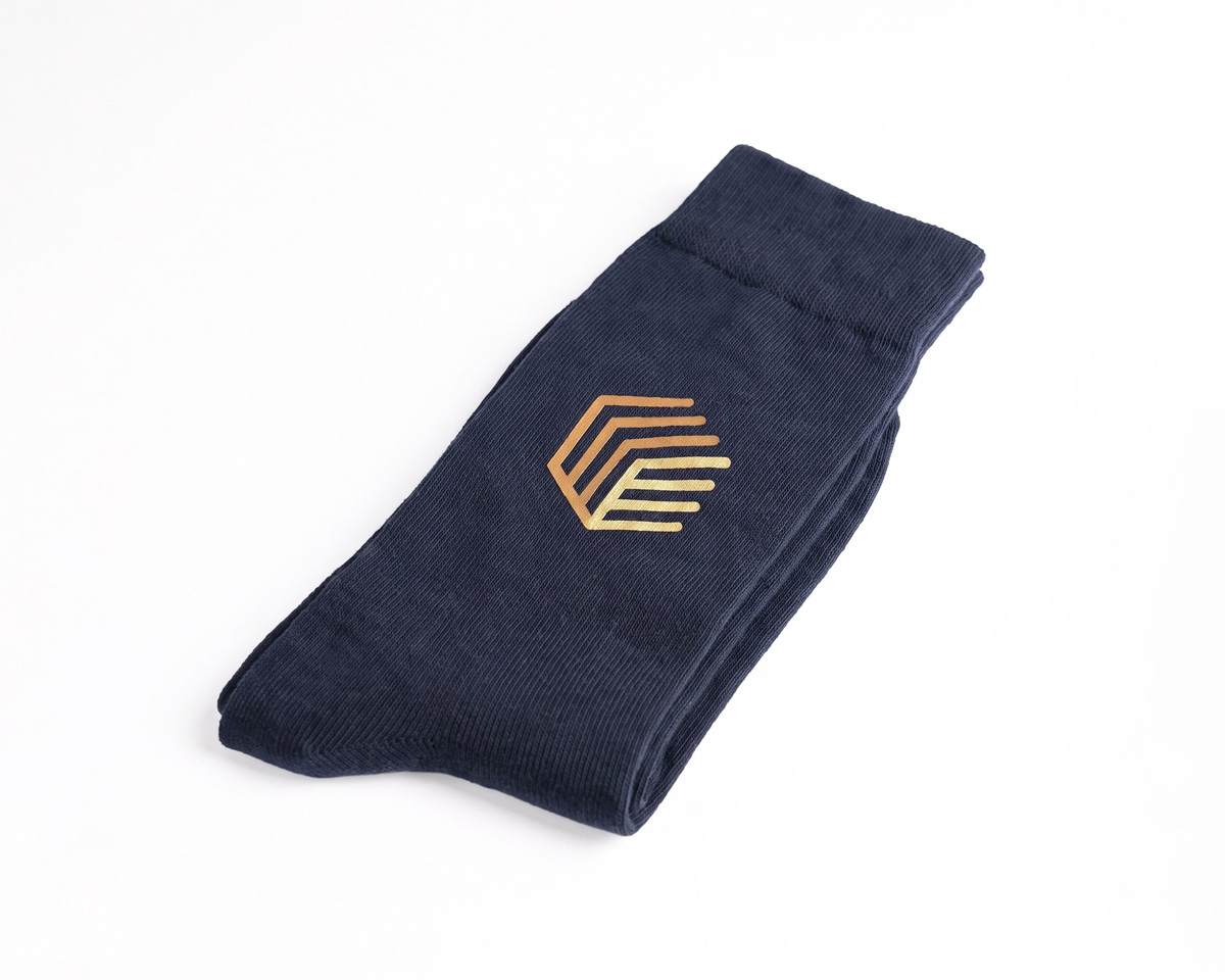 Носки однотонные «Sock», женские с логотипом